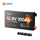 LiTime 12V 100Ah Slim LiFePO4 Lithium Metal Case Deep Cycle Battery