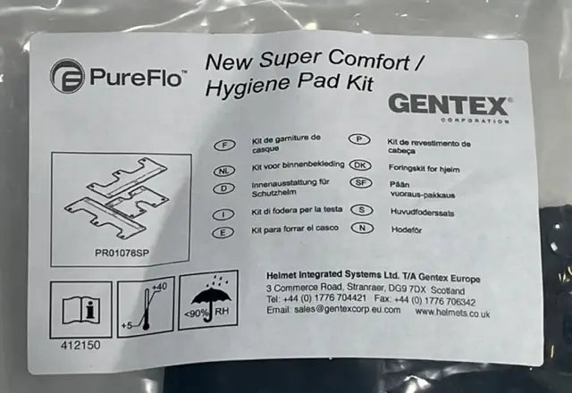 Gentex PureFlo Super Comfort Hygiene Pad Kit - PR01078SP